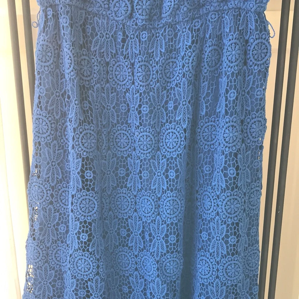 Lace dress w lining 10 Rich Royal  Blue sleeveless formal ?NWT - Picture 7 of 12